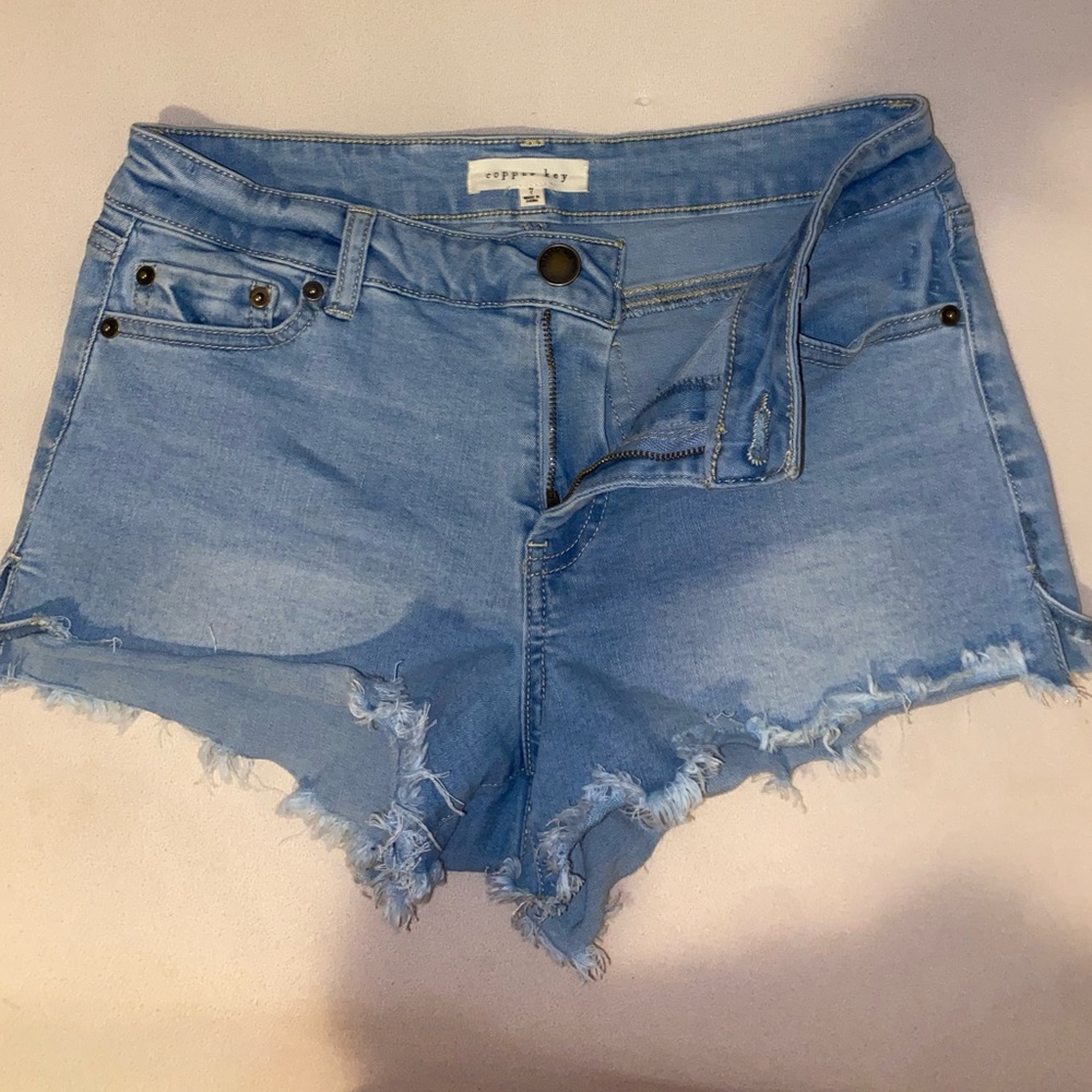 Light Wash Denim Short Shorts